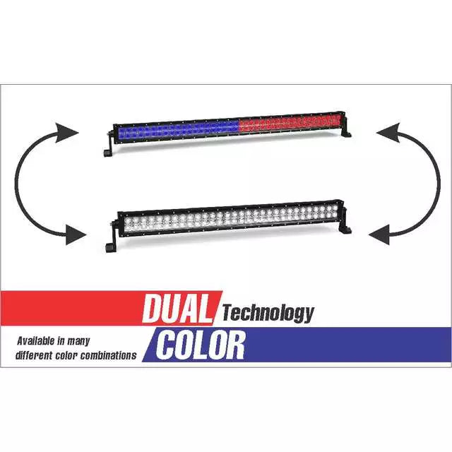 300 WATT DUAL COLOR COMBO SPOT AND FLOOD LIGHT DUAL ROW_offroad-led-lightbar_ledoutfitters