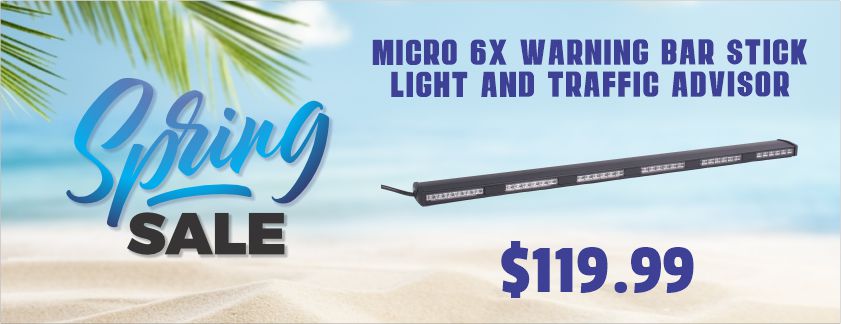 SPRING SALE MICRO 6X WARNING BAR STICK LIGHT AND TRAFFIC ADVISOR_warningbars_ledoutfitters