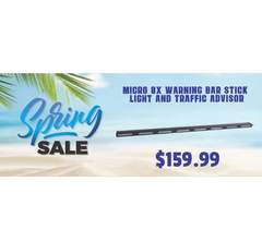 
SPRING SALE MICRO 8X WARNING BAR STICK LIGHT AND TRAFFIC ADVISOR