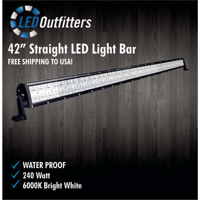 SUPER LED 42" STRAIGHT LED LIGHT BAR COMBO OFF ROAD WORK LIGHT_offroad_ledoutfitters